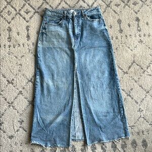 Habitual Blue Midi Skirt